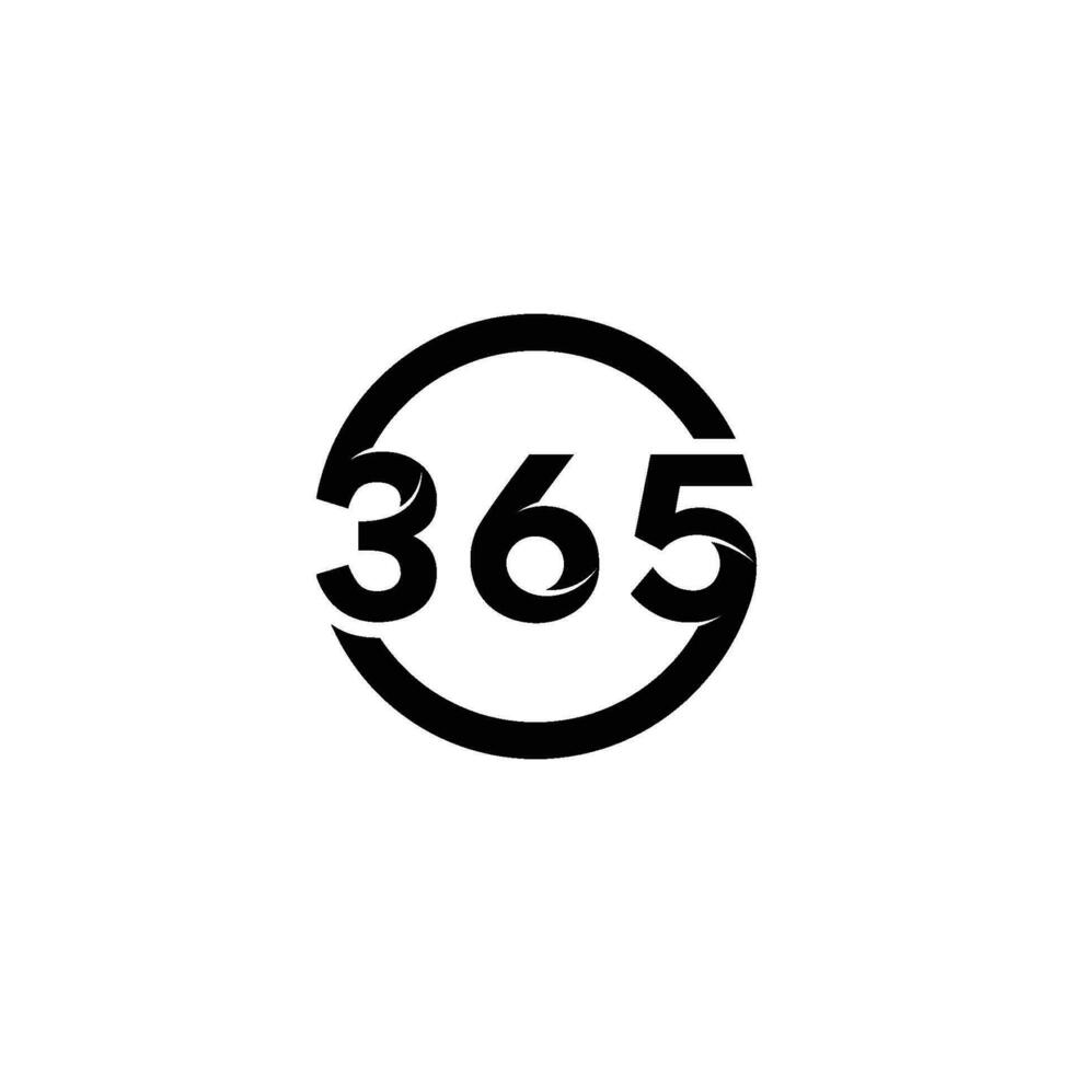 365 siffra brev logotyp ikon mönster vektor