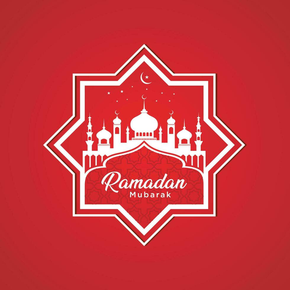 ramadan gratulationskort. Ramadan mubarak. vektor