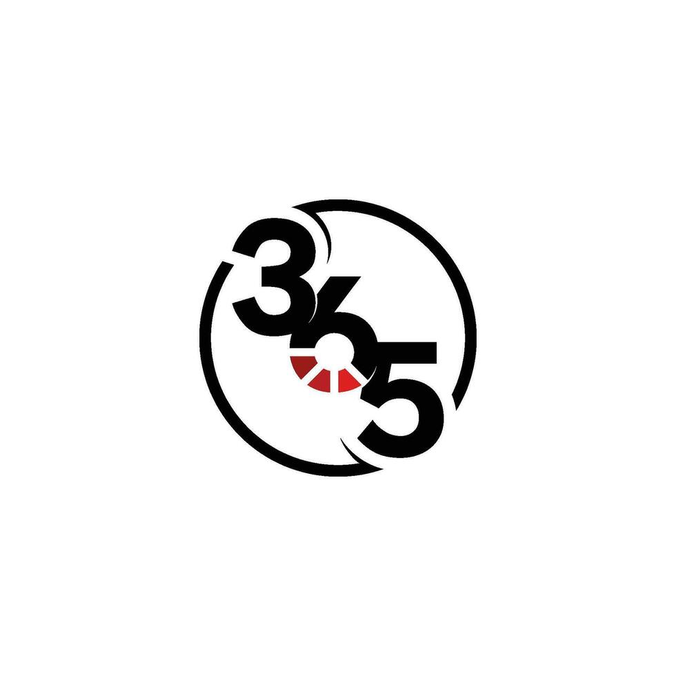 365 Nummer Brief Logo Symbol Designs Vektor