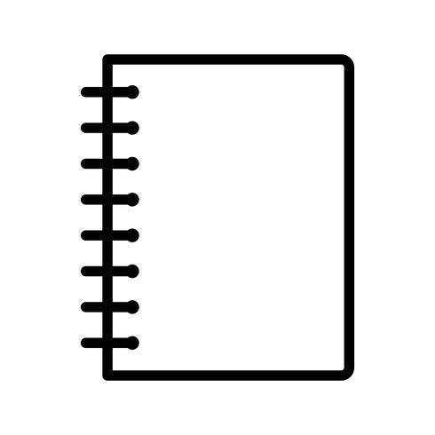 Vektor Spiral Notebook Ikon