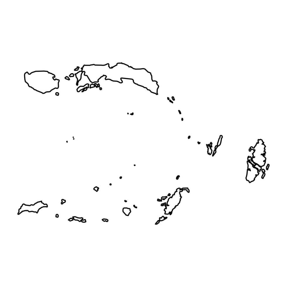 Maluku provins Karta, administrativ division av Indonesien. vektor illustration.