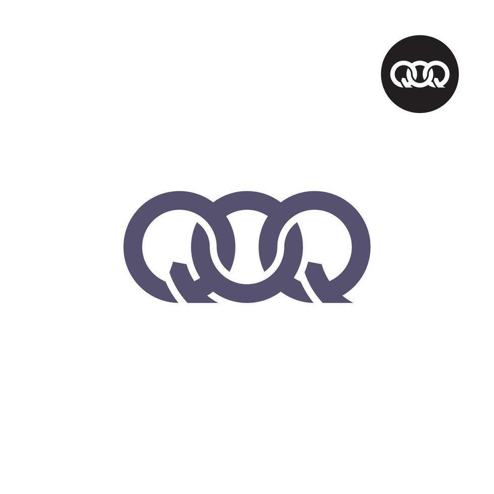 brev qoq monogram logotyp design vektor