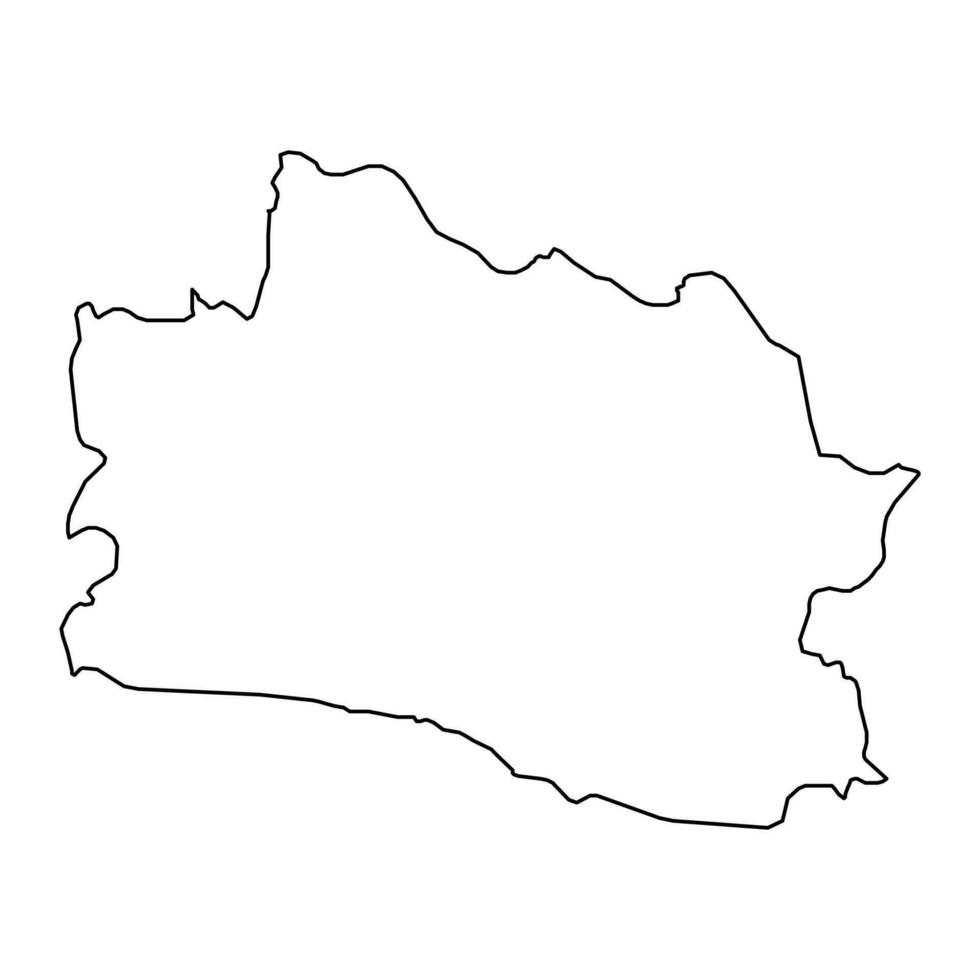 väst java provins Karta, administrativ division av Indonesien. vektor illustration.