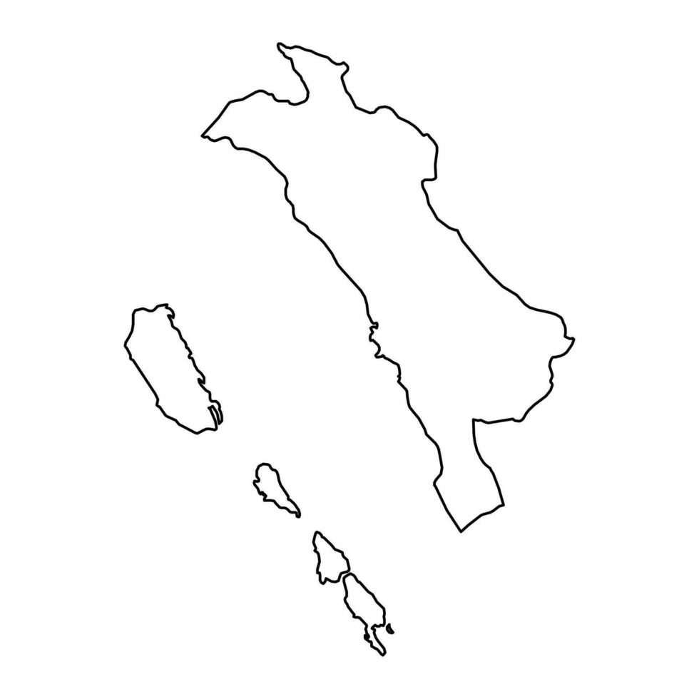 Westen Sumatra Provinz Karte, administrative Aufteilung von Indonesien. Vektor Illustration.