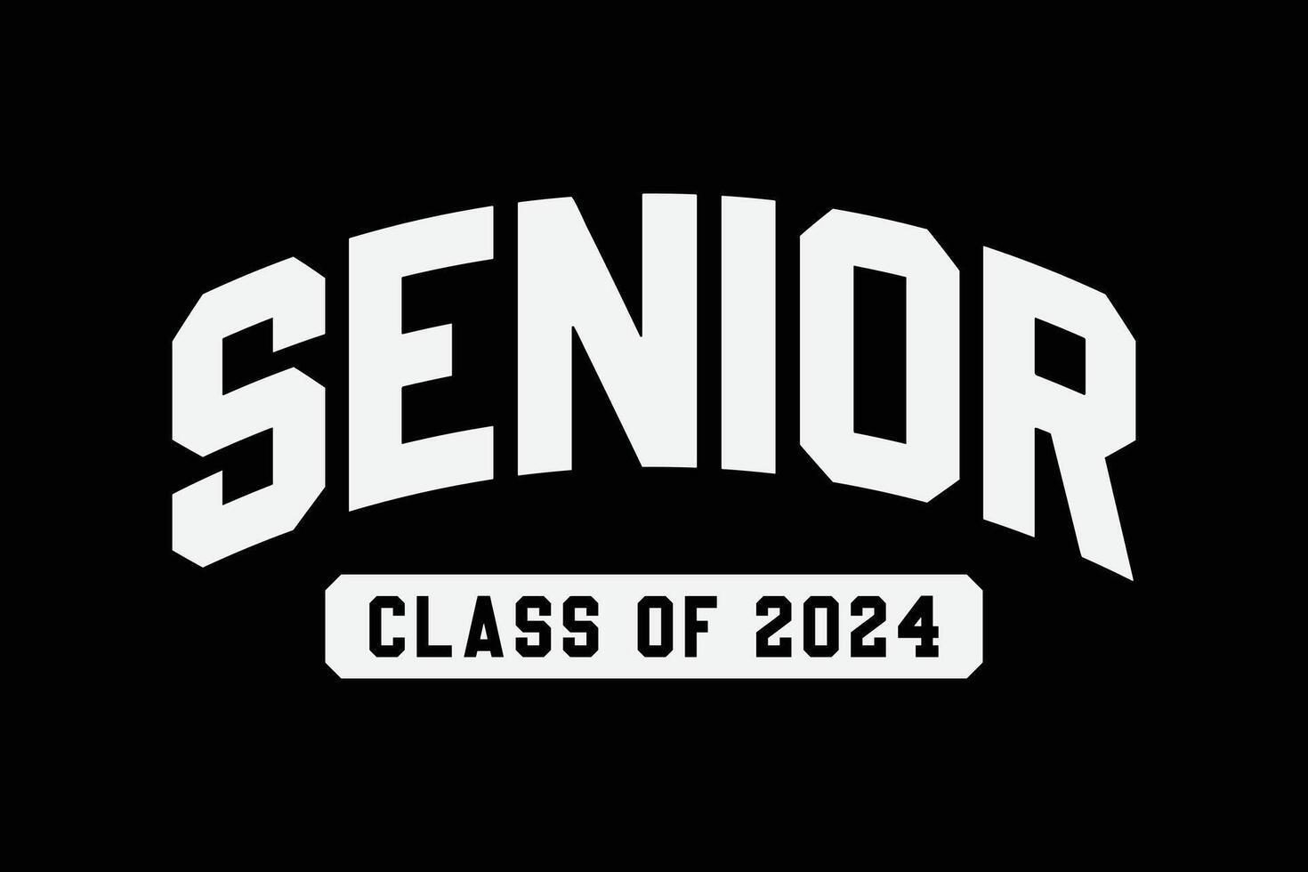 Senior 2024 Klasse 2024 zuerst Tag von Schule Abschluss 2024 T-Shirt Design vektor