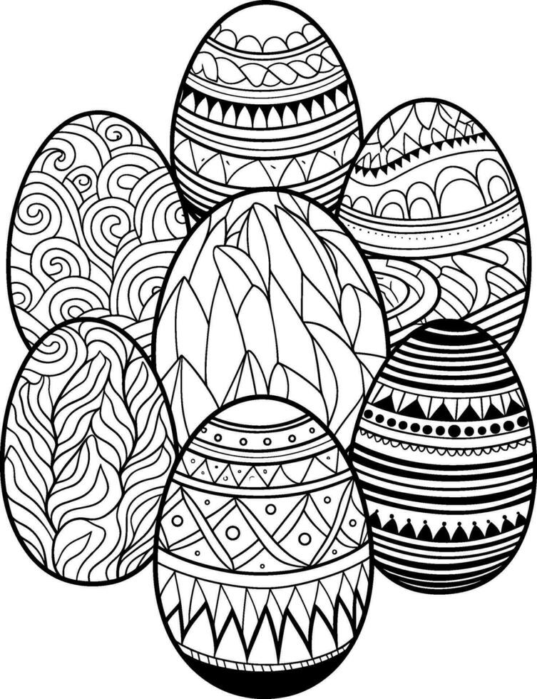 Ostern Eier Symbole. Ostern Tag Festival. Vektor Illustration. ai generiert Illustration.