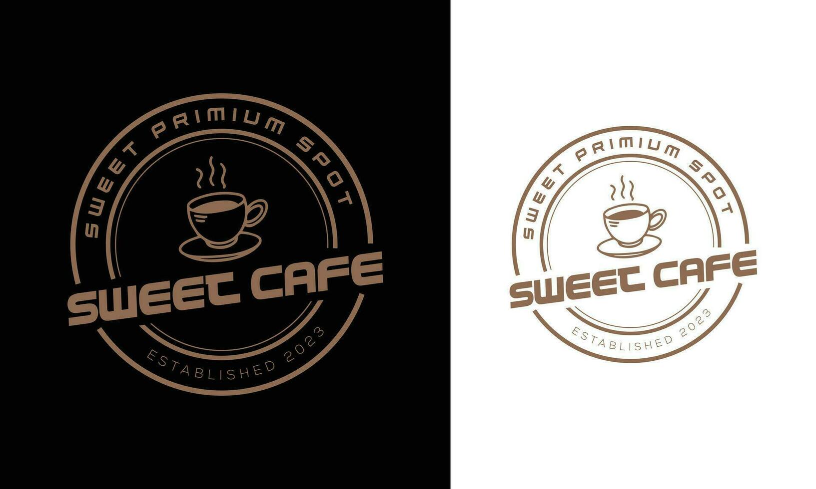 premie kaffe affär logotyp. arabica cappuccino emblem. vektor illustration.