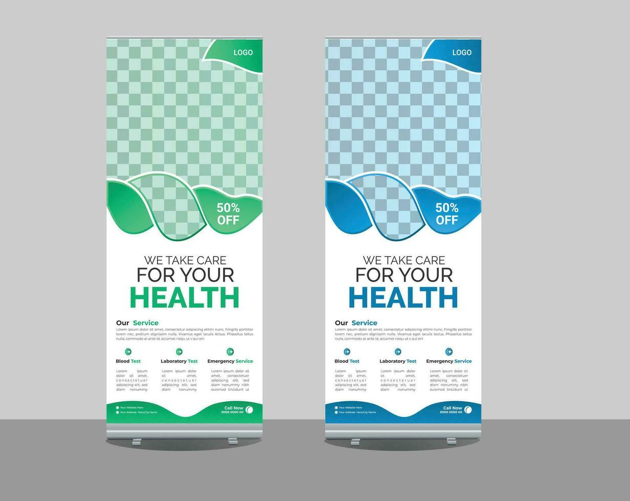 Roll-up-Banner-Design vektor