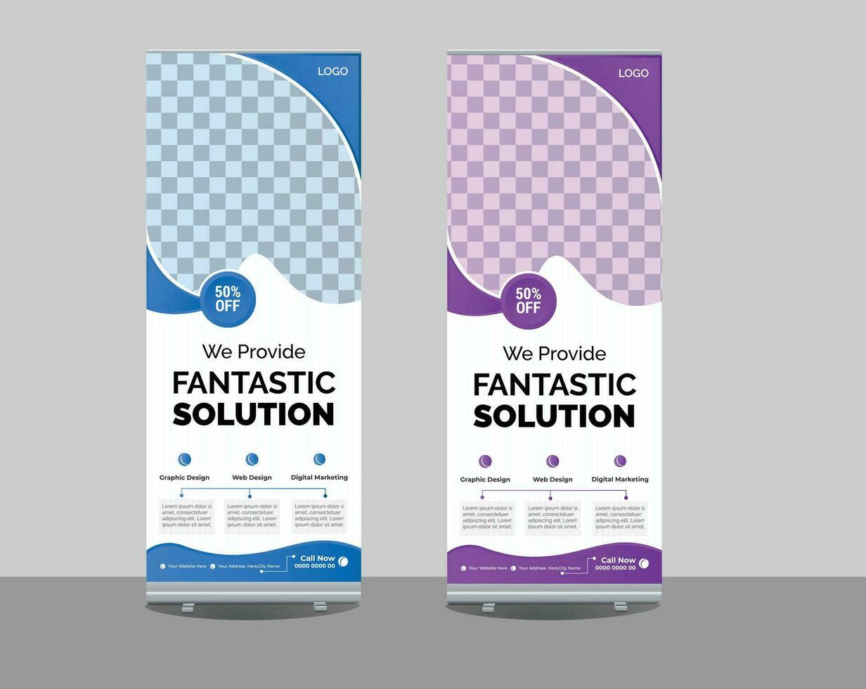 Roll-up-Banner-Design vektor