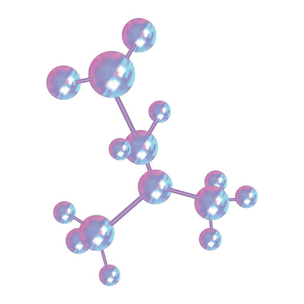 Vektor farbig Moleküle auf Weiß Hintergrund