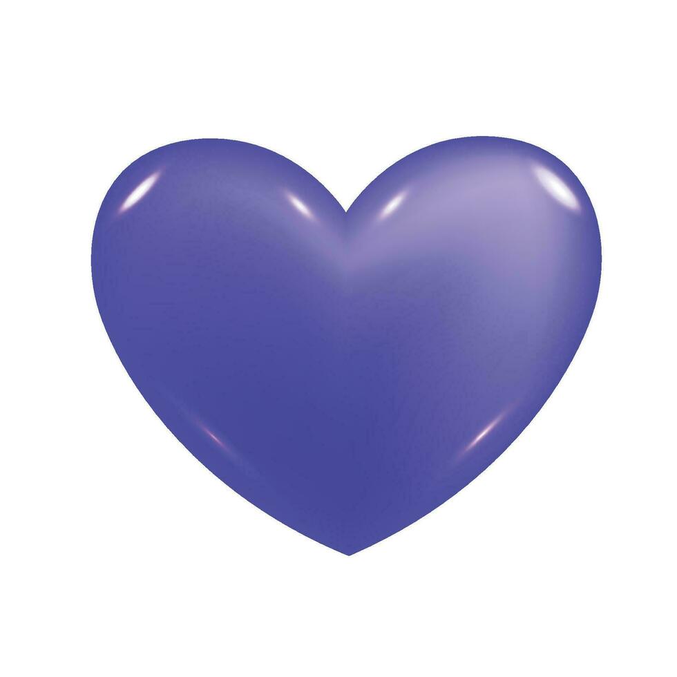 vektor ikon illustration blå hjärta isolerat på vit