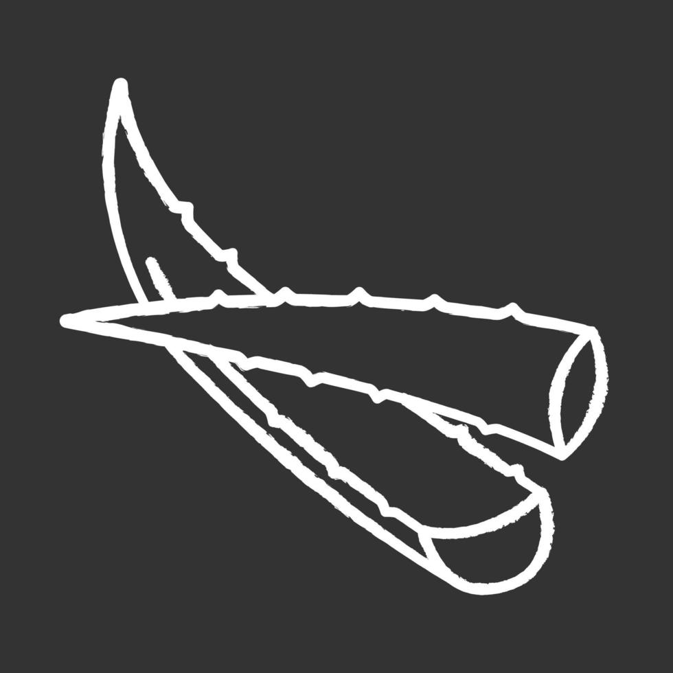 Aloe Vera Kreide weißes Symbol auf schwarzem Hintergrund vektor