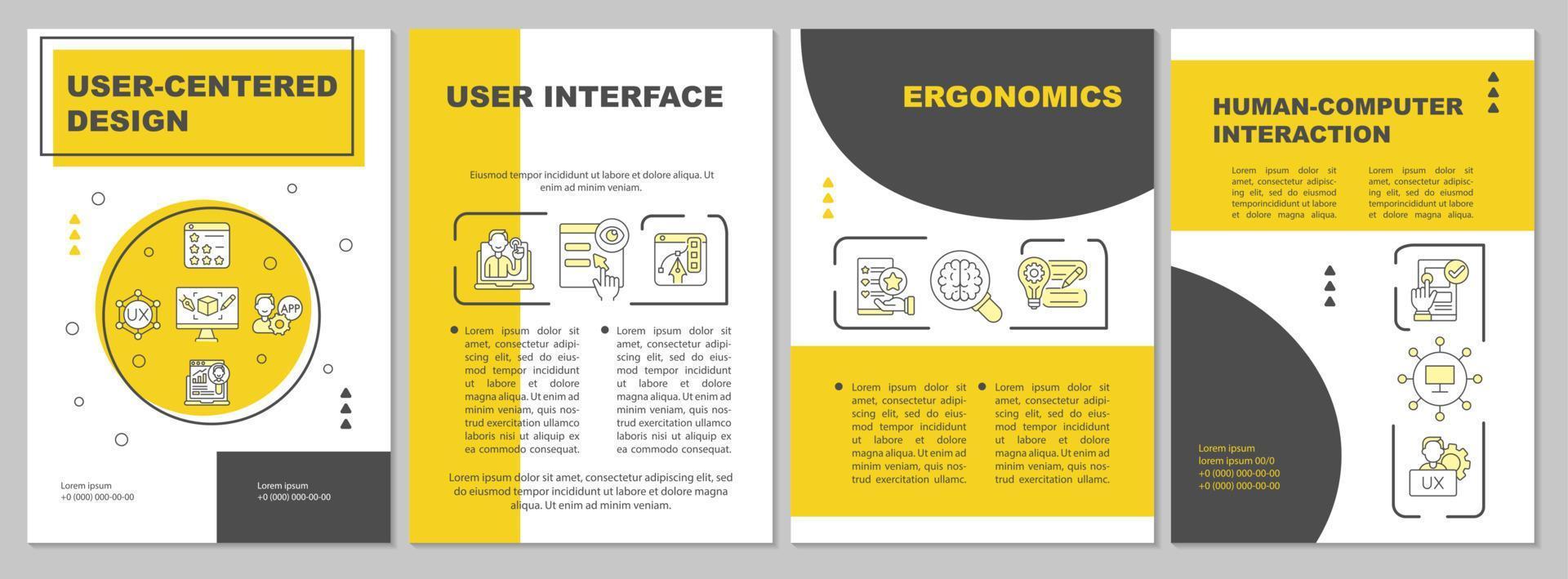 Broschürenvorlage für benutzerzentriertes Design vektor