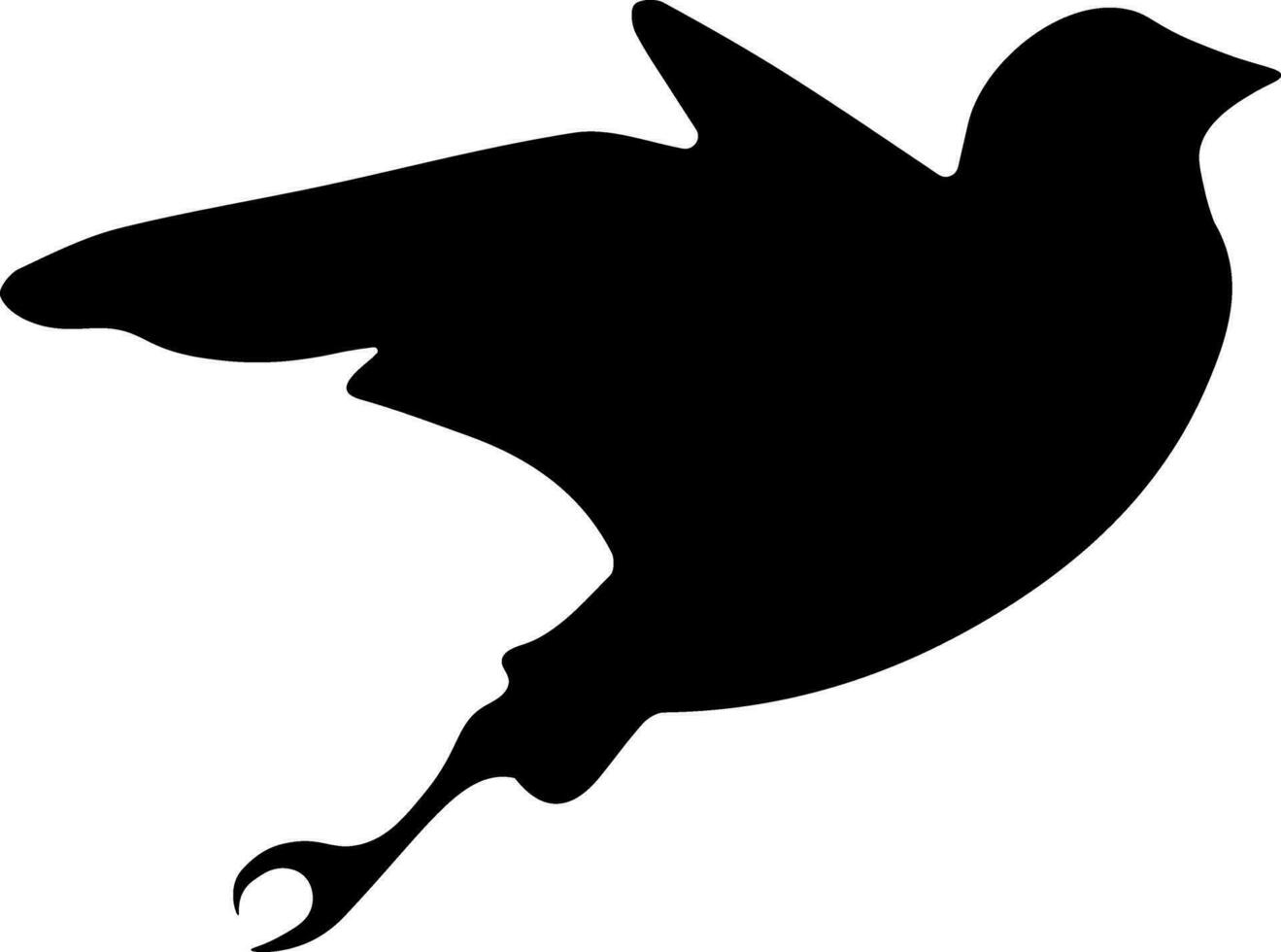 Sparv fågel flygande silhuett ikon vektor