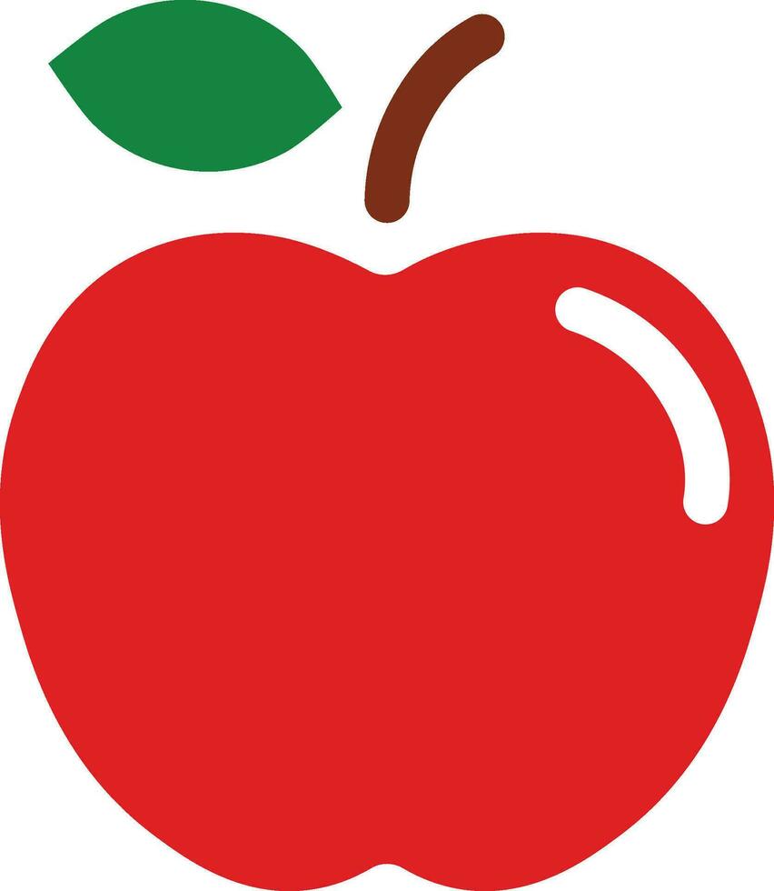 röd äpple frukt ikon vektor