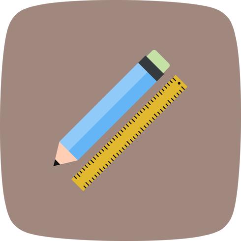 Vektor penna och linjal ikon
