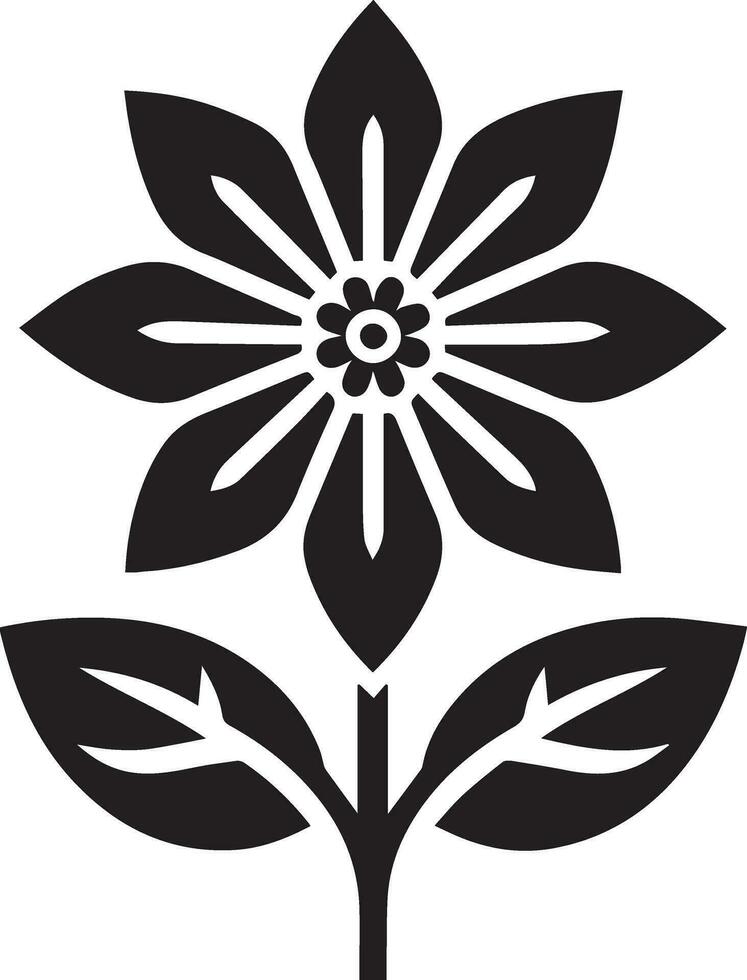 Blume Symbol Vektor Kunst Illustration, schwarz Farbe isoliert Weiß Hintergrund 9