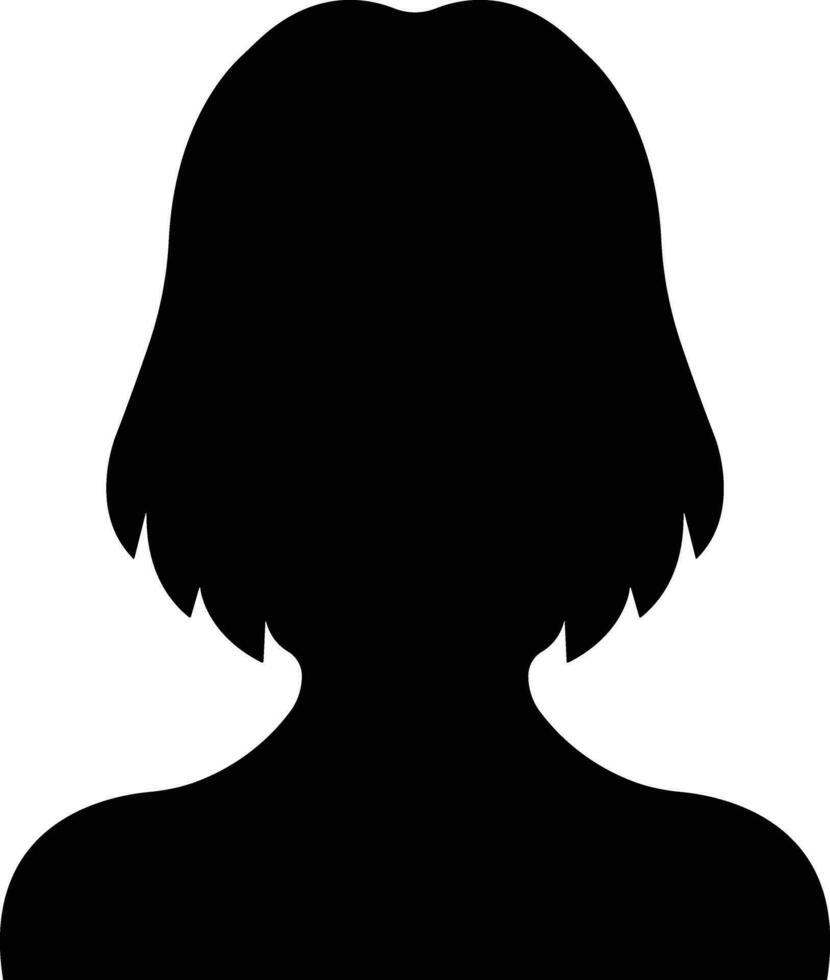 Benutzer Profil, Person Symbol im eben isoliert im geeignet zum Sozial Medien Frauen Profile, Bildschirmschoner abbilden weiblich Gesicht Silhouetten Vektor zum Apps Webseite