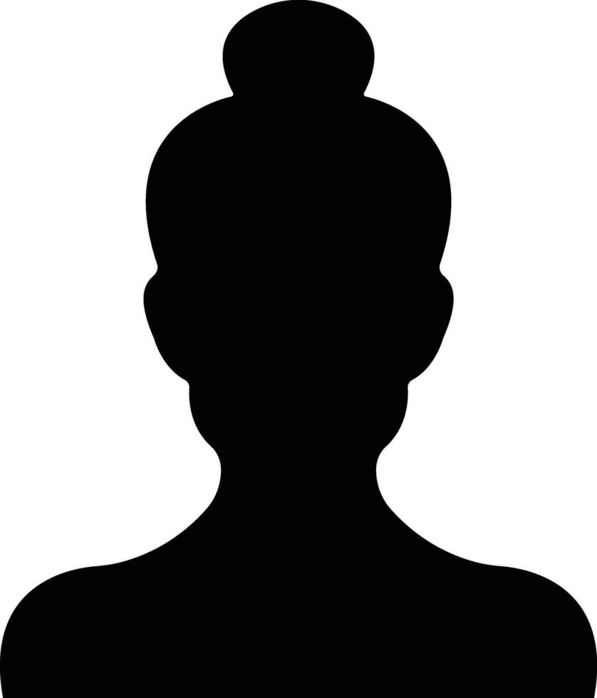 Benutzer Profil, Person Symbol im eben isoliert im geeignet zum Sozial Medien Frauen Profile, Bildschirmschoner abbilden weiblich Gesicht Silhouetten Vektor zum Apps Webseite