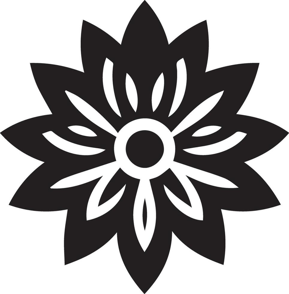 Blume Symbol Vektor Illustration schwarz Farbe, Blume Symbol Silhouette 36