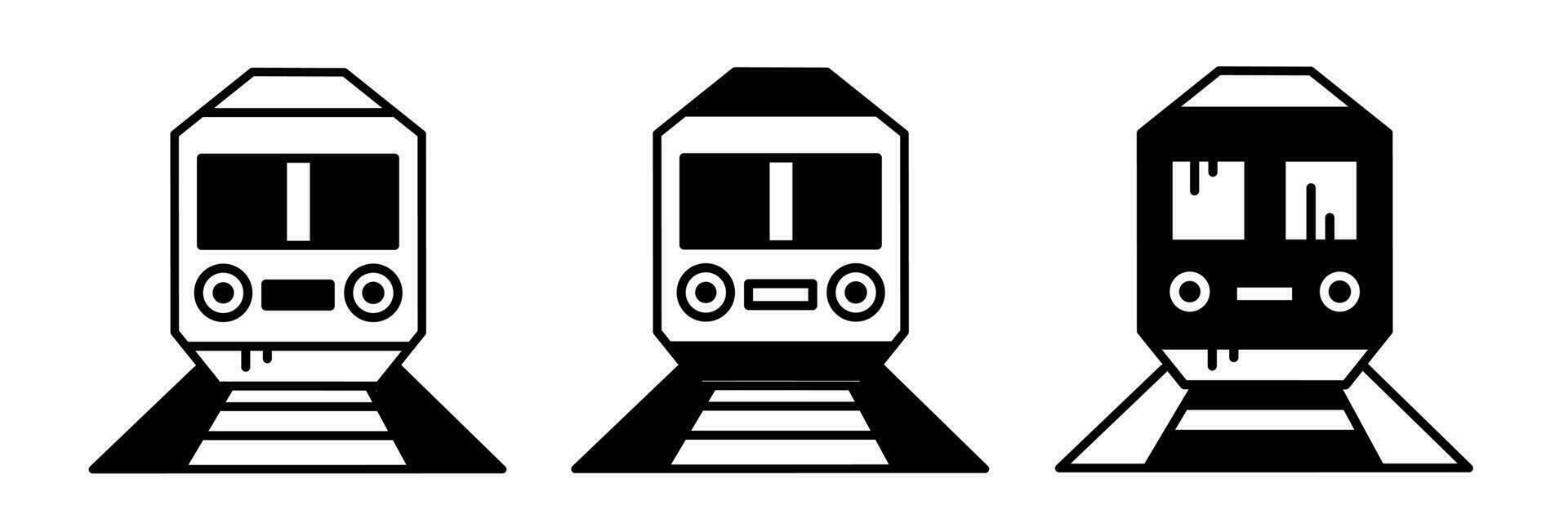 tåg illustration. tåg ikon vektor uppsättning. design för företag. stock vektor.