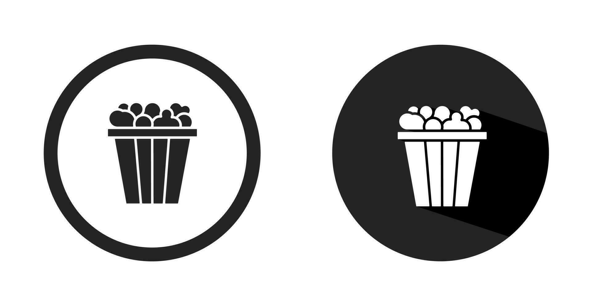 Popcorn Logo. Popcorn Symbol Vektor Design schwarz Farbe. Lager Vektor.