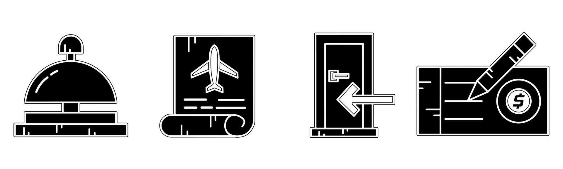 prüfen im Symbol Sammlung. ein Illustration von ein schwarz prüfen im Symbol. Lager Vektor. vektor