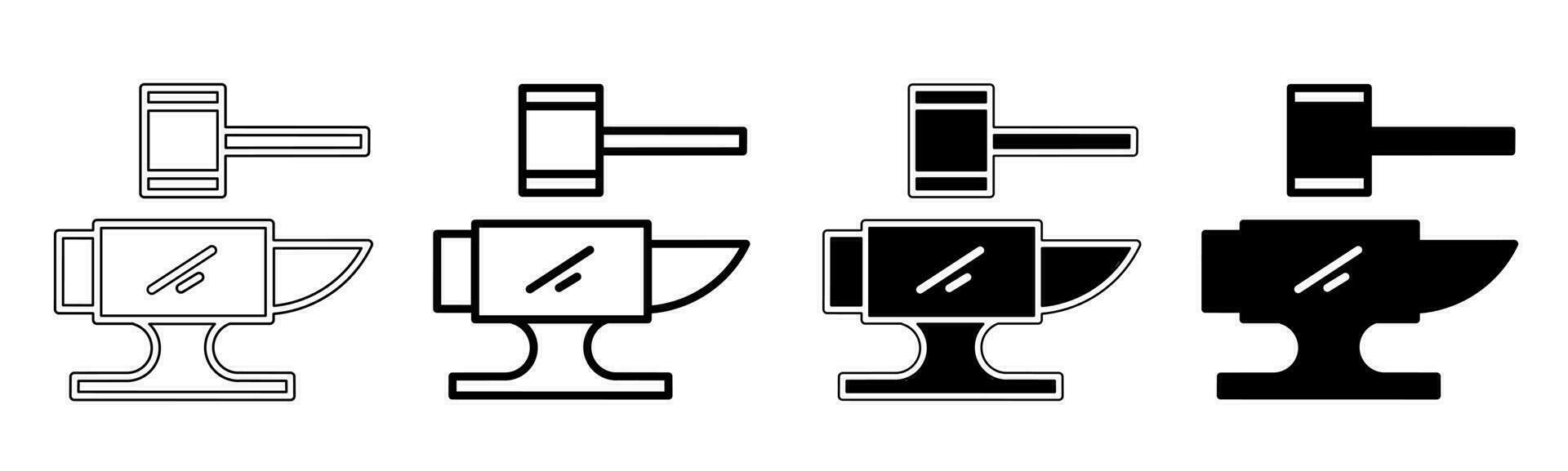 svart och vit illustration av en konstruktion Utrustning. konstruktion Utrustning ikon samling med linje. stock vektor illustration.