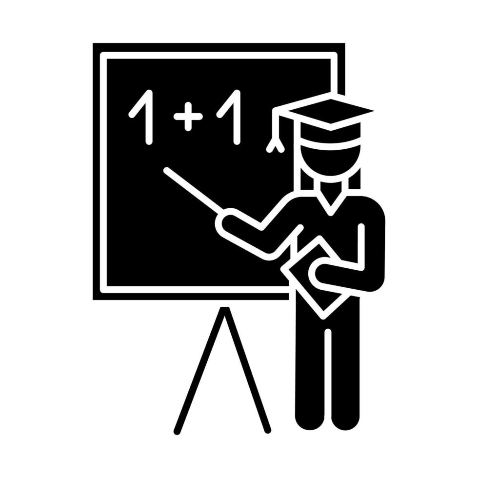 Glyphensymbol der Bildungsindustrie vektor