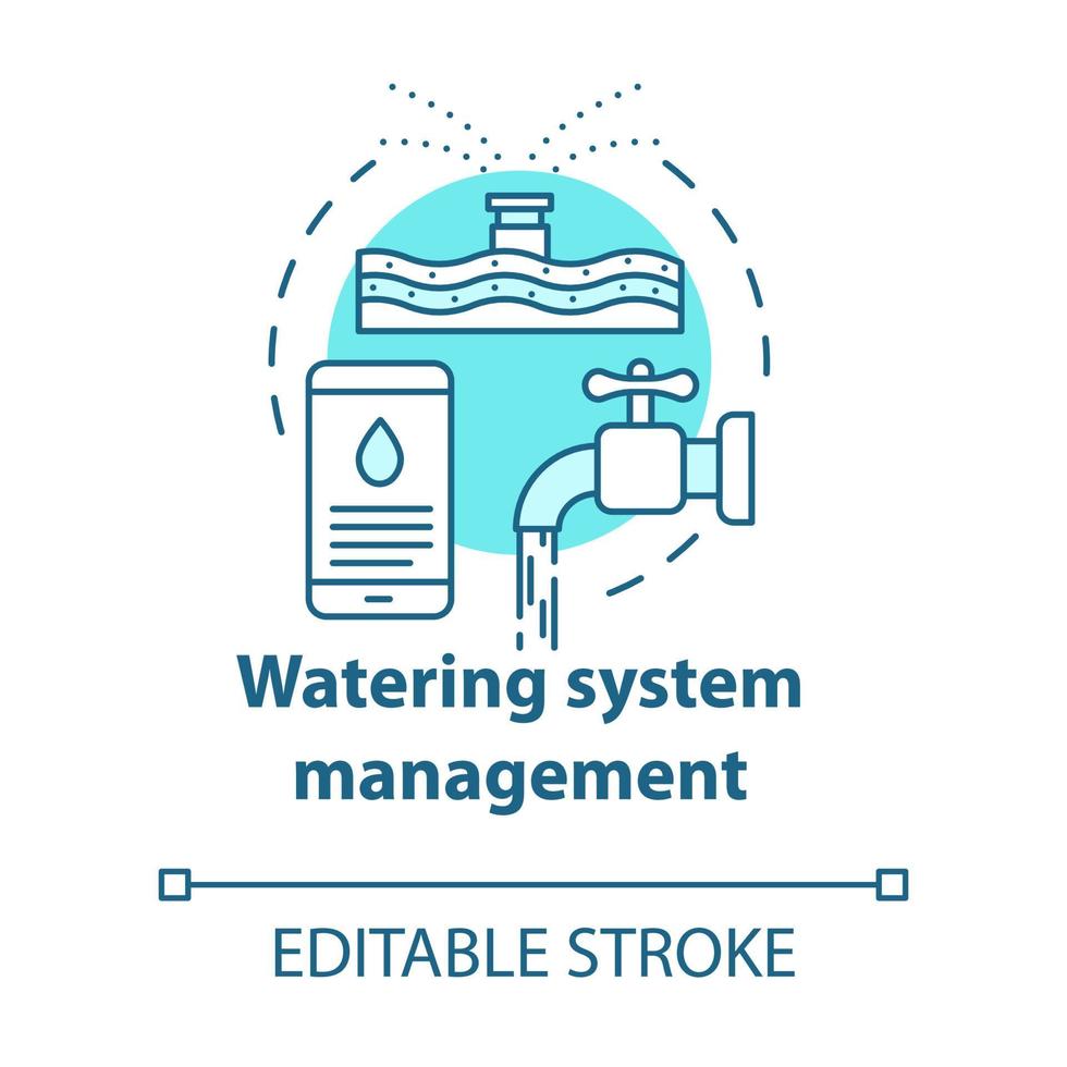 vattensystemhantering turkos konceptikon vektor