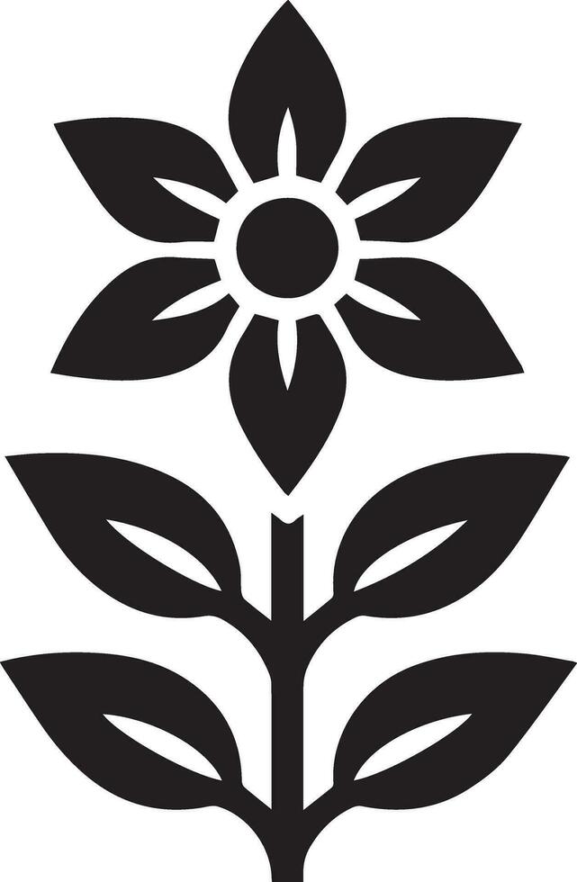 minimal Blume Symbol Vektor Kunst Illustration schwarz Farbe Weiß Hintergrund 16