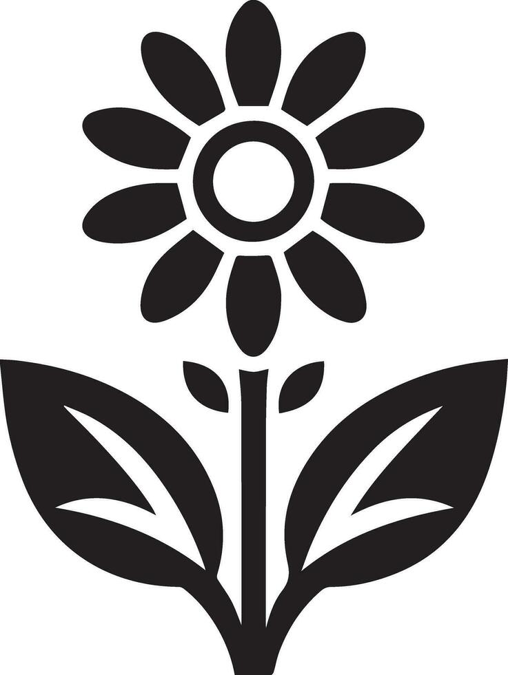 minimal flowere ikon vektor silhuett svart Färg vit bakgrund 23
