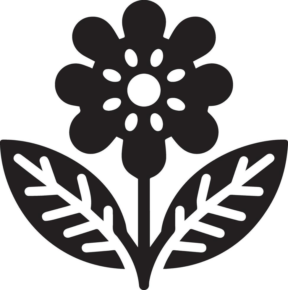 minimal Blume Symbol Vektor Kunst Illustration schwarz Farbe Weiß Hintergrund 25