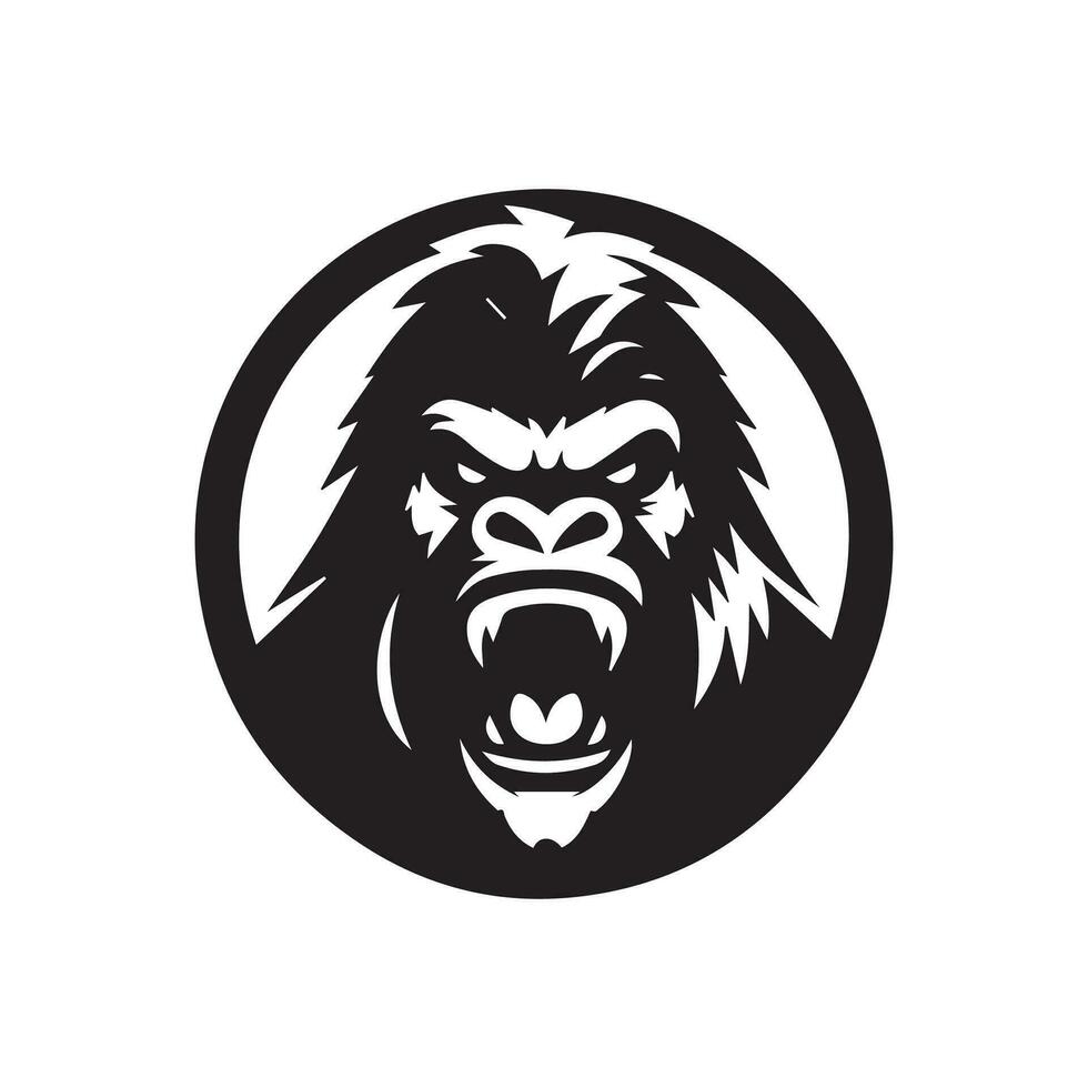 arg gorilla logotyp - gorilla ikon, vektor illustration