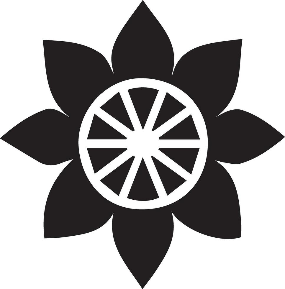 minimal Blume Symbol Vektor Kunst Illustration schwarz Farbe Weiß Hintergrund 10
