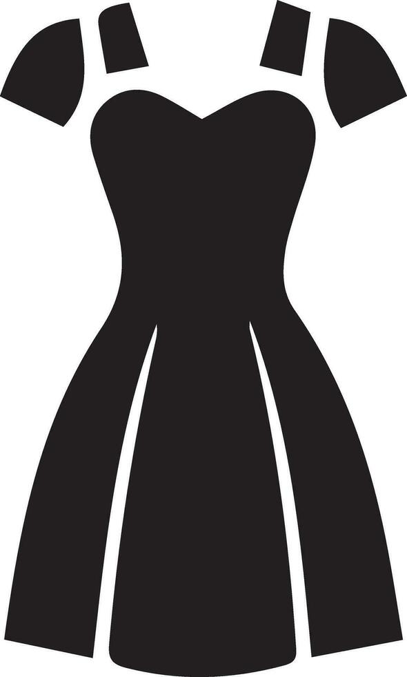 weiblich Kleid Vektor Kunst Illustration schwarz Farbe Silhouette 25