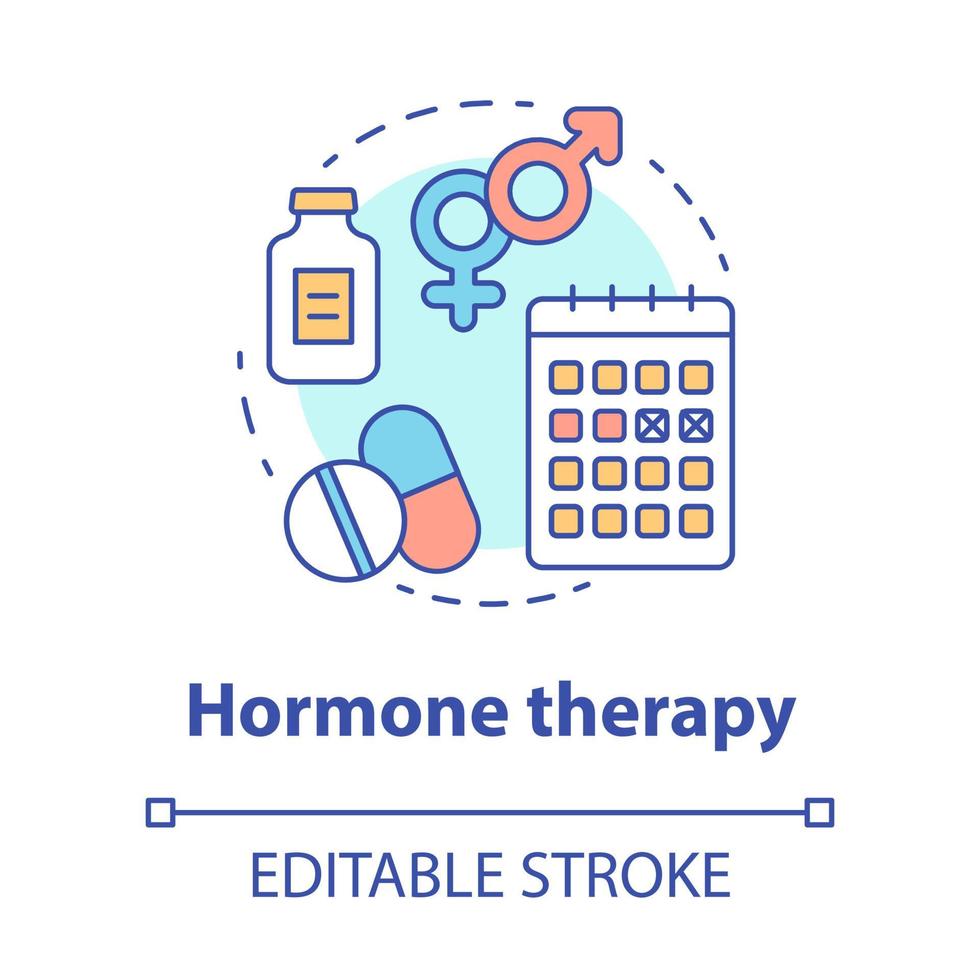 Symbol für das Konzept der Hormontherapie vektor