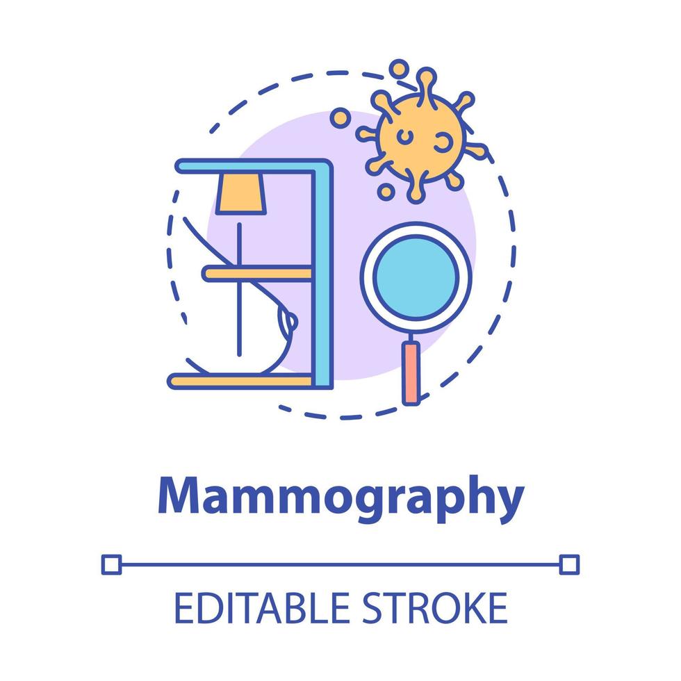 Symbol für Mammographie-Konzept vektor