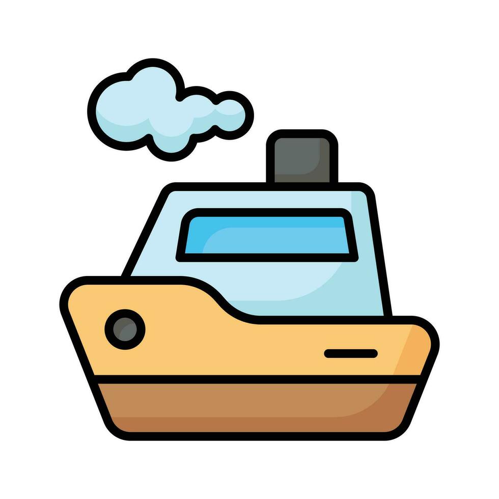 hugg detta Fantastisk ikon av leksak båt i trendig design stil vektor