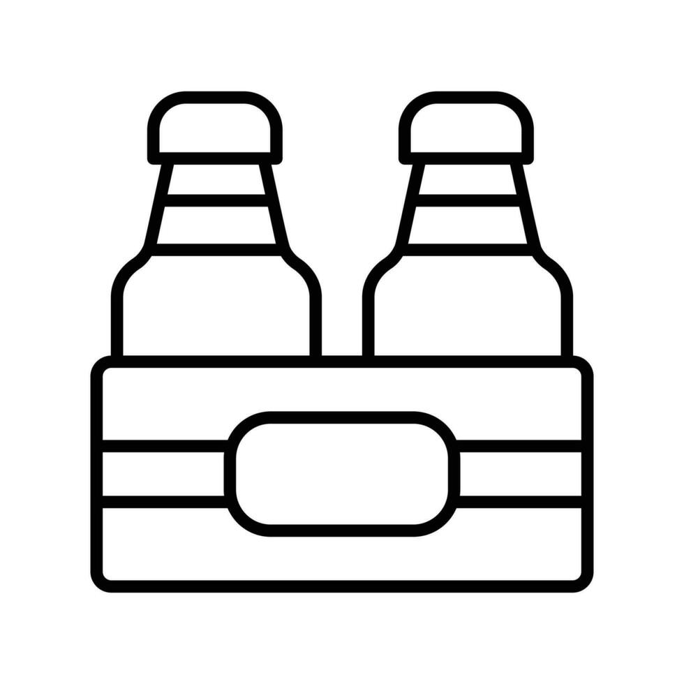 ikon av mjölk flaskor spjällåda i modern design stil, redo för premie använda sig av vektor