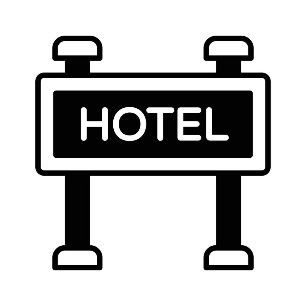Hotel Zeichen Planke, Hotel Richtung Tafel Vektor Design im modisch Stil