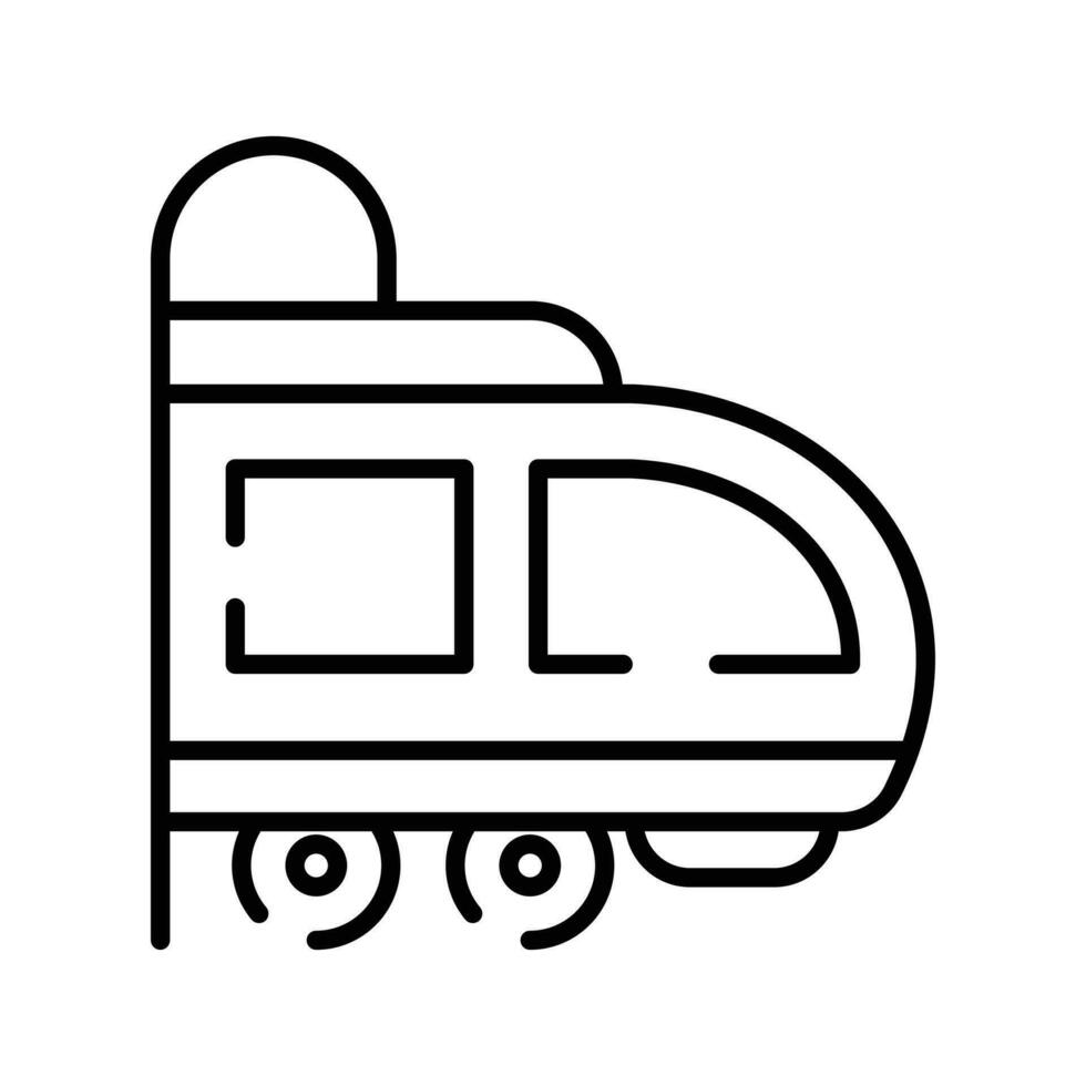 ett redigerbar vektor av kula tåg i modern stil, premie ikon design