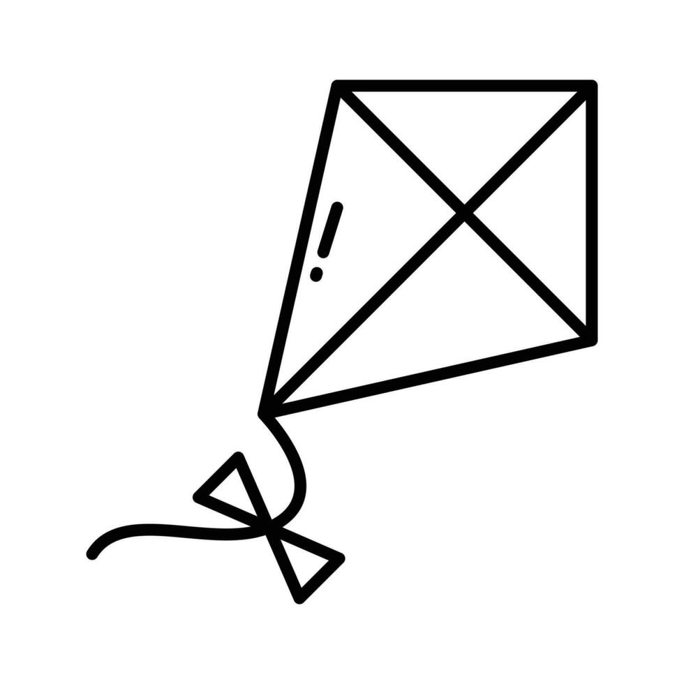 begrepp ikon av flygande drake, utomhus- rekreation aktivitet vektor