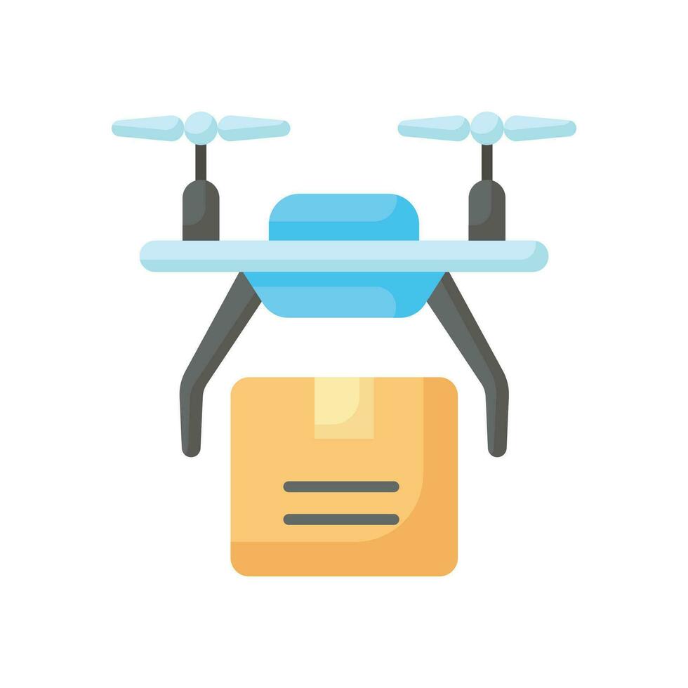 ein Symbol von Drohne Lieferung, Drohne Lieferung Bedienung Vektor Design