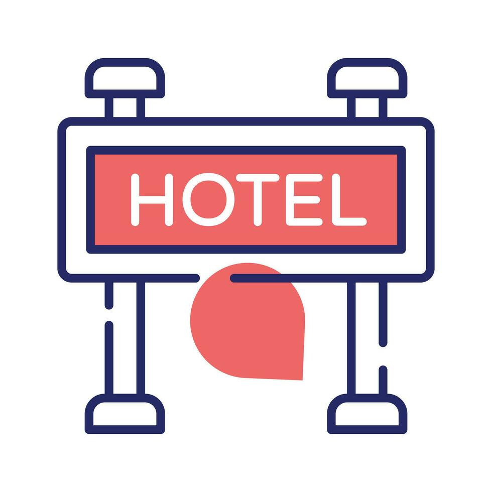 hotell tecken styrelse, hotell riktning styrelse vektor design i trendig stil