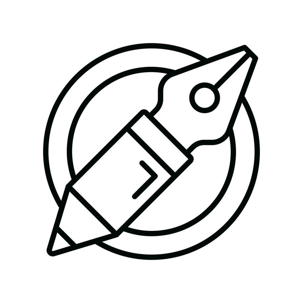 Stift und Bleistift Werkzeug Vektor Design, isoliert auf Weiß Hintergrund