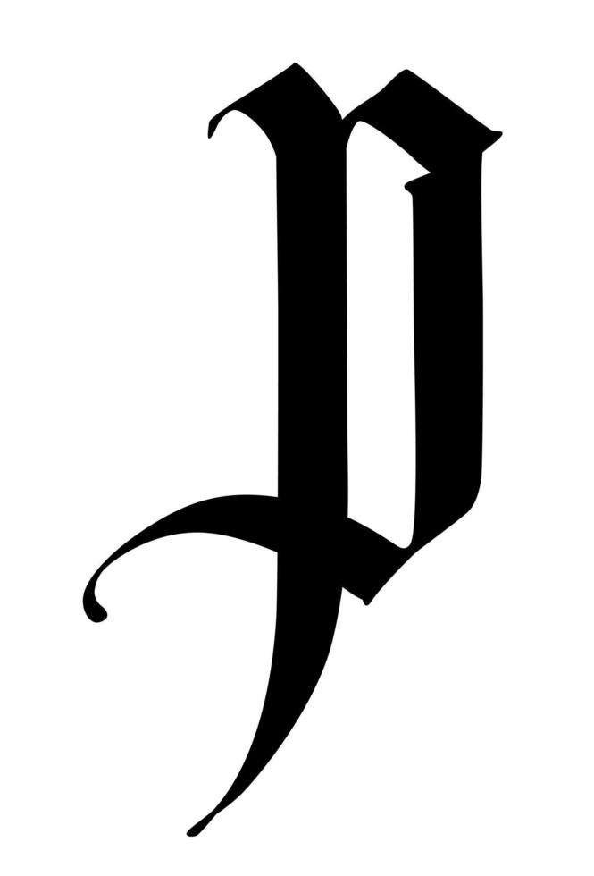 brev i gotisk stil vektor
