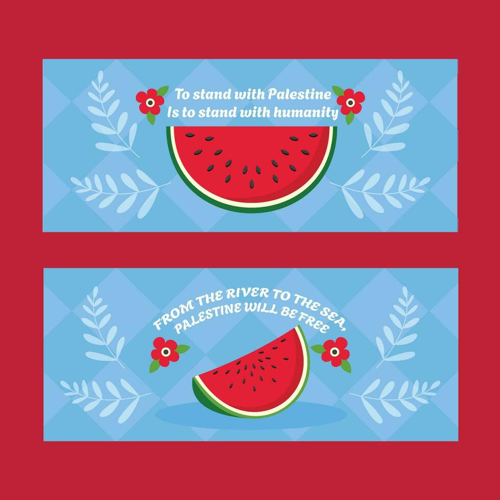 vattenmelon palestina symbol för fredlig Land . grön, vit, röd, svart. färsk vattenmelon frukt vektor