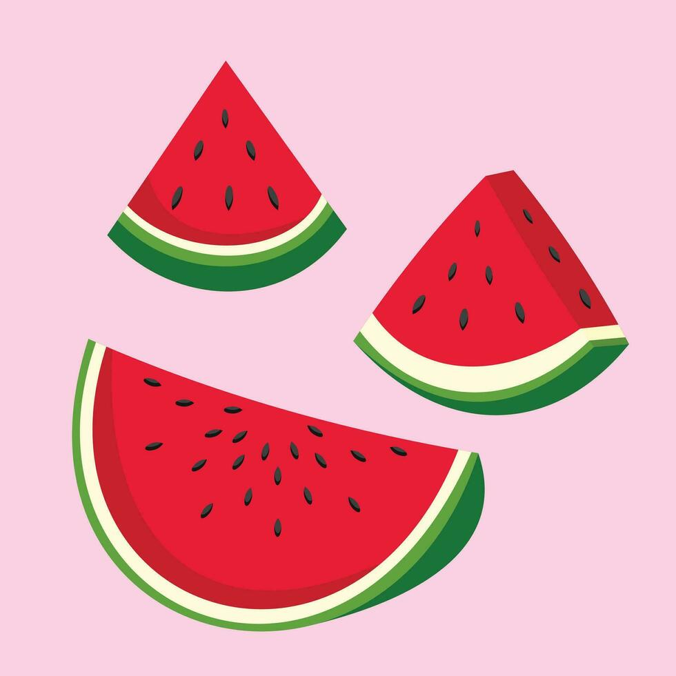 vattenmelon palestina symbol för fredlig Land . grön, vit, röd, svart. färsk vattenmelon frukt vektor