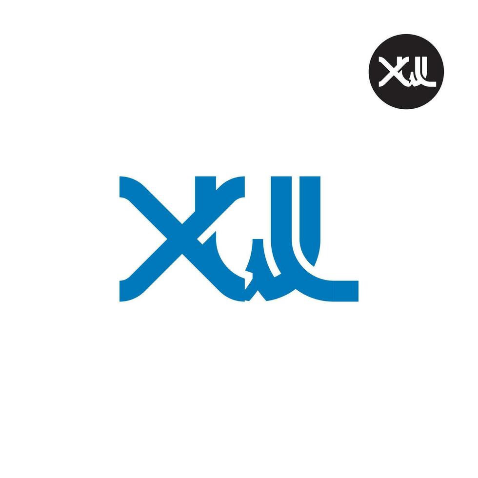 Brief xwl Monogramm Logo Design vektor